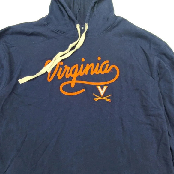 Champion Virginia Cavaliers Hooded Pullover Sweatshirt Women's XL Navy Blue - Picture 2 of 5